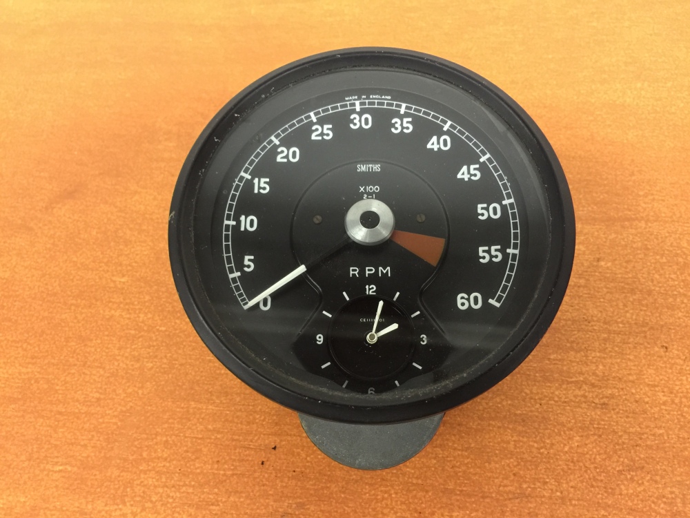 Jaguar XKE E type Smiths Tachometer X100 21 with Clock Classic OEM For Sale, Seattle WA