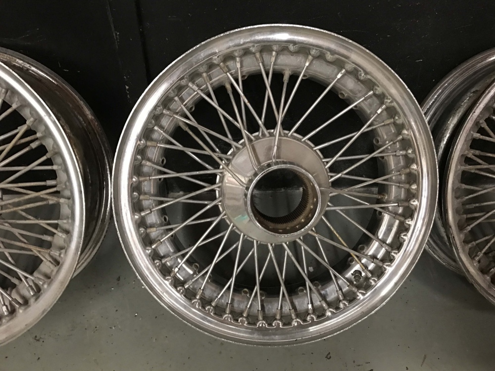 Jaguar XKE E Type Dayton Wire Wheels Rims Set of 4 15x6 eBay