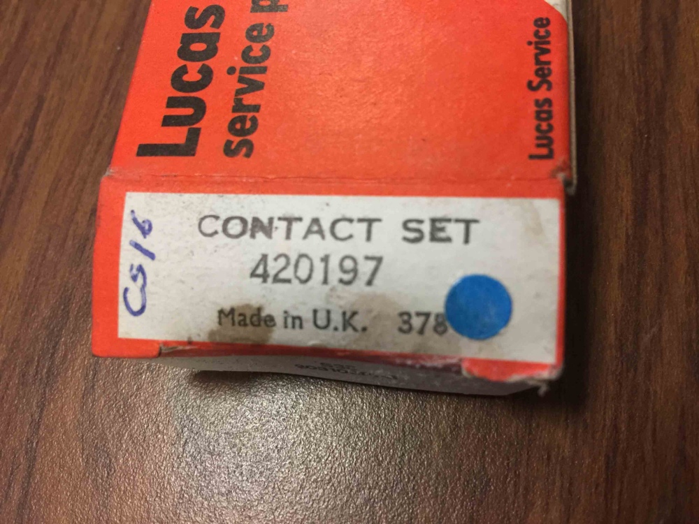 LUCAS DM6A Distributor Contact Set Ignition Points Lucas 420197 NOS