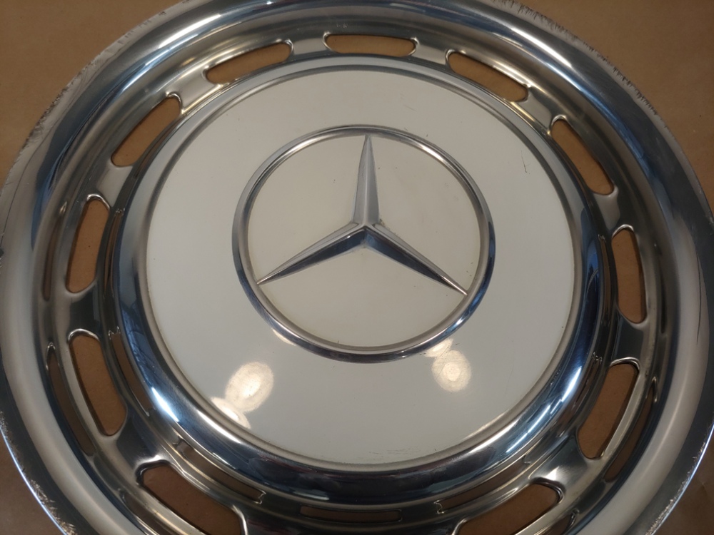 Mercedes Benz Vintage Hubcap Wheel Cover with White Center 15 Inch OEM