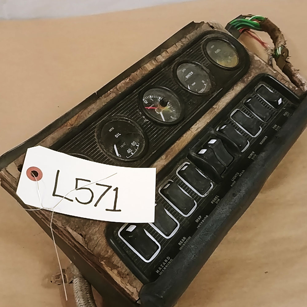 Jaguar XJ6 S1 Center Dash Instrument Gauge Cluster Switch Panel OEM