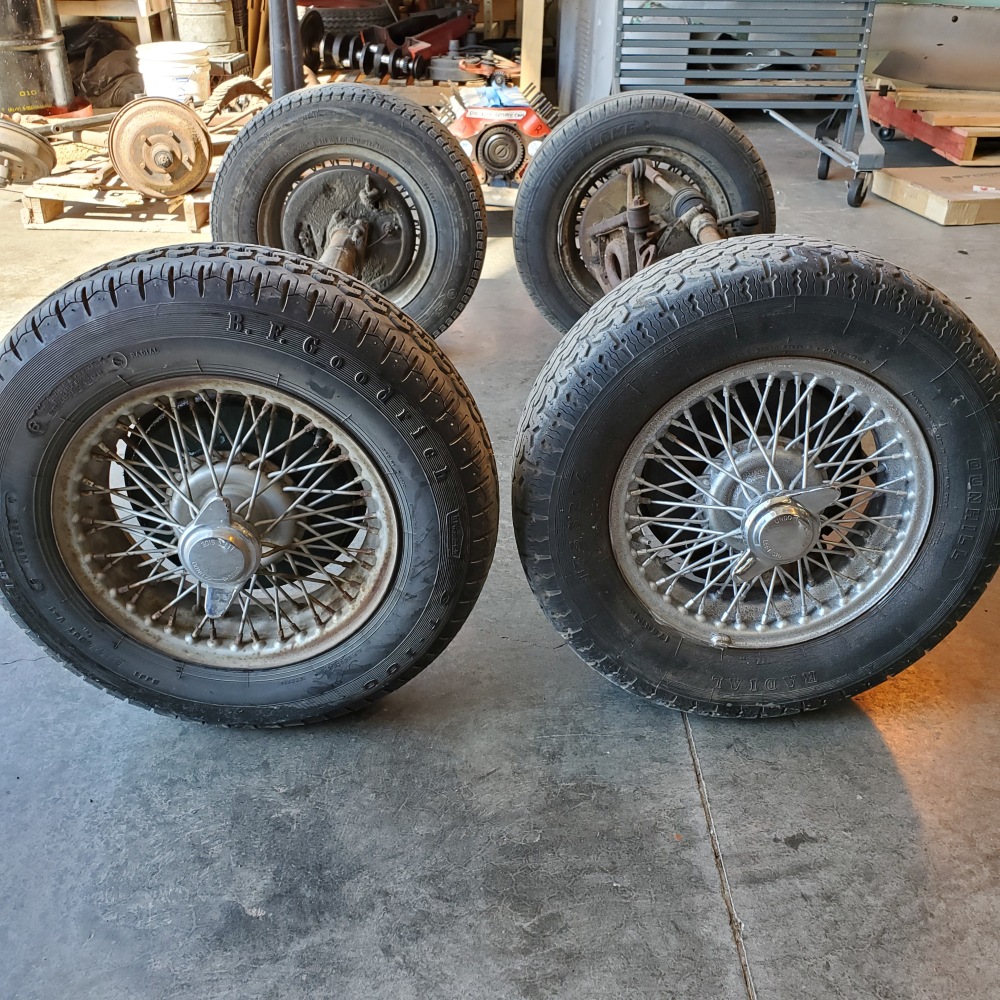 MG MGB Wire Wheel Front and Rear Suspension Shocks Steering Rack ...