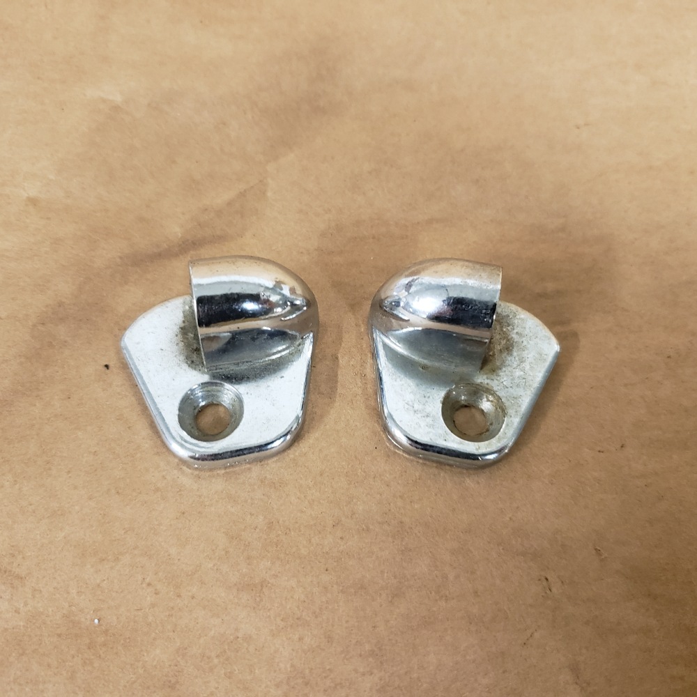MG Midget MGB Original Interior Door Pull Handle Brackets Chrome Set of 2 OEM For Sale, Seattle WA