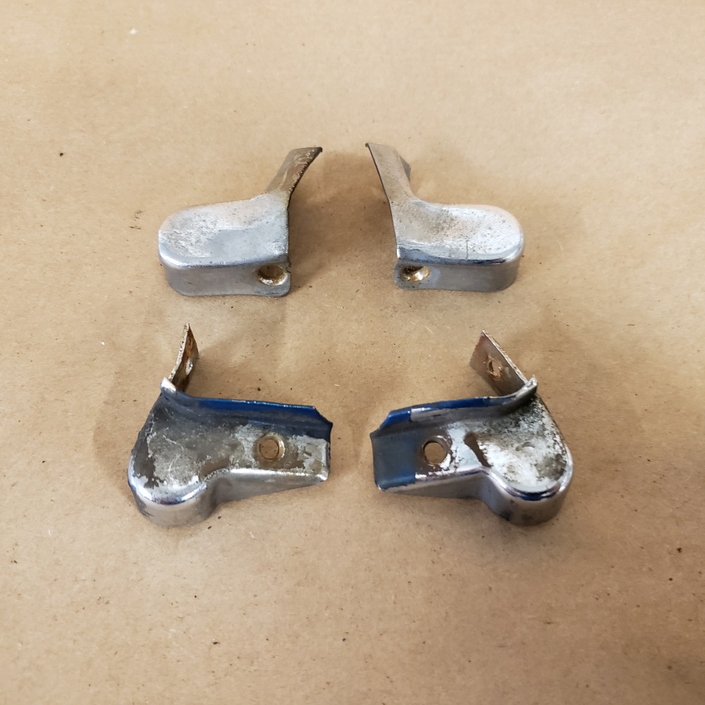 MG MGB Roadster Original Front and Rear Chrome Door Seal Finisher Set