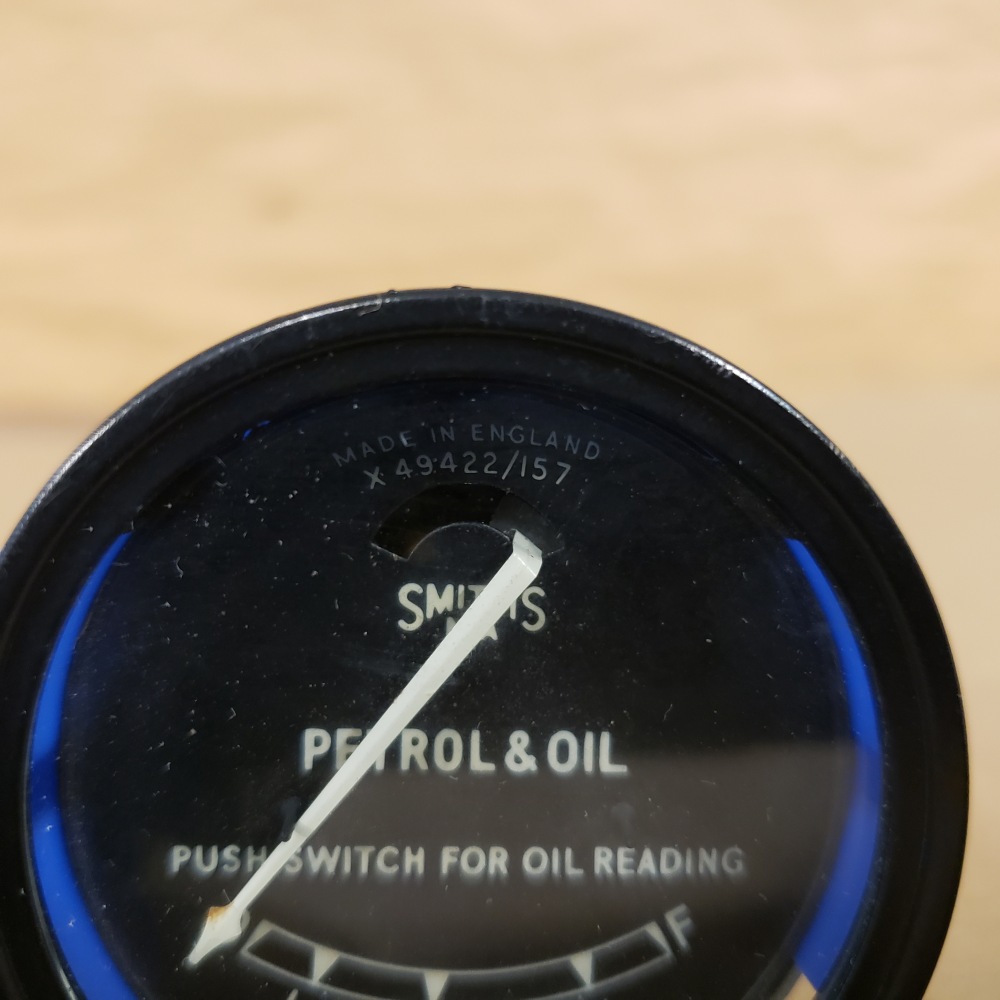 Jaguar XK120 Original Fuel Petrol and Oil Gauge Smiths X49422/157 OEM