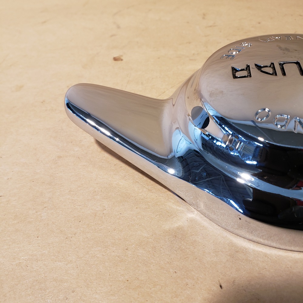 Jaguar Two Eared Chrome Spinner KnockOff LH Left Side fits XKE XK120