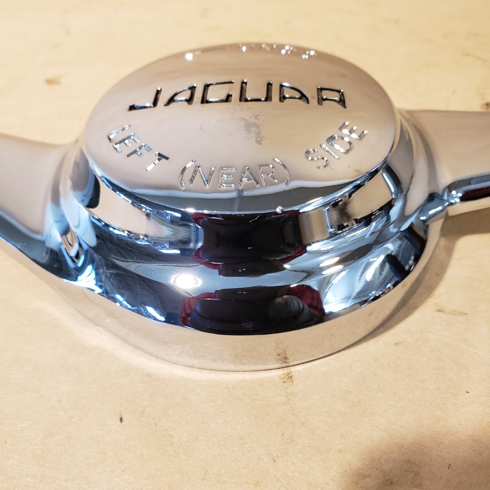 Jaguar Two Eared Chrome Spinner KnockOff LH Left Side fits XKE XK120
