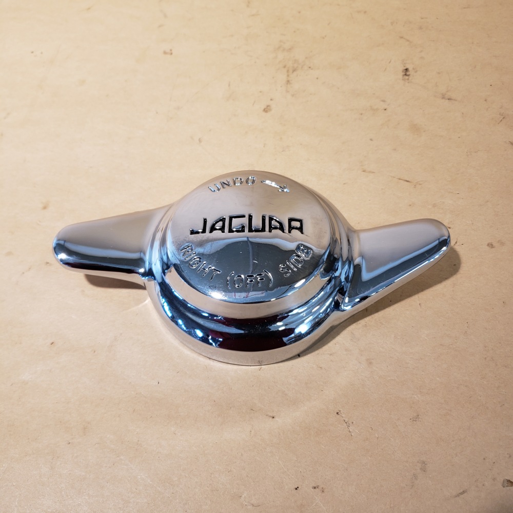 Jaguar Two Eared Chrome Spinner KnockOff RH Right Side fits XKE XK120