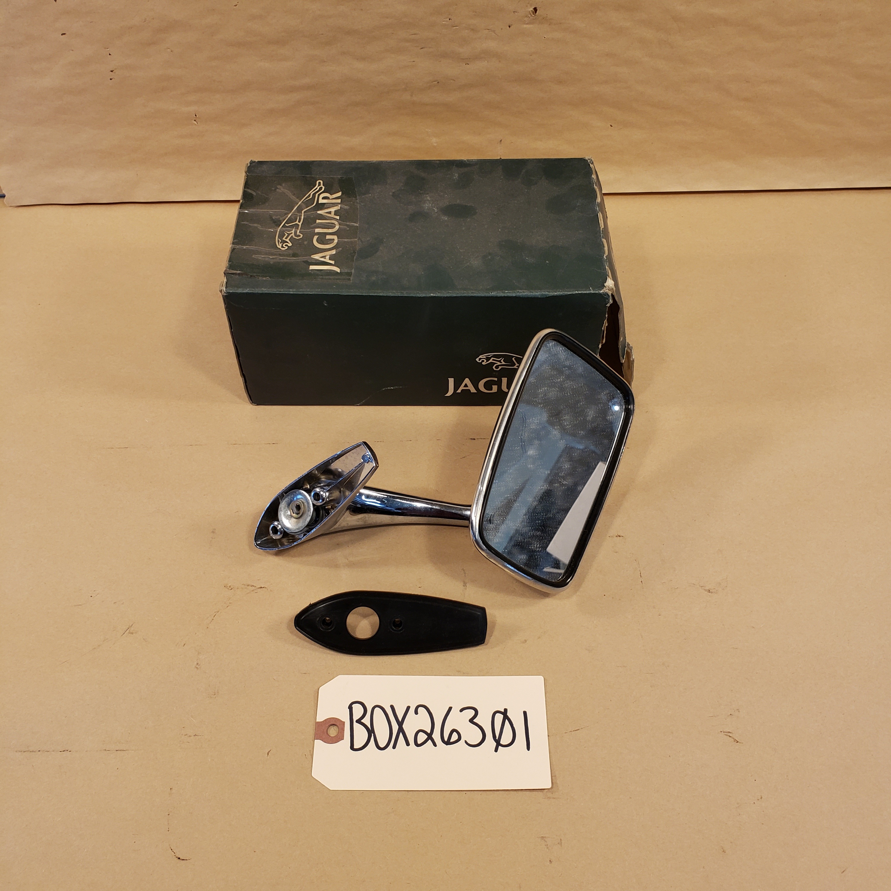 Genuine NOS Jaguar XJ6 Series 2 Tex Chrome RH Right Side Door Mirror