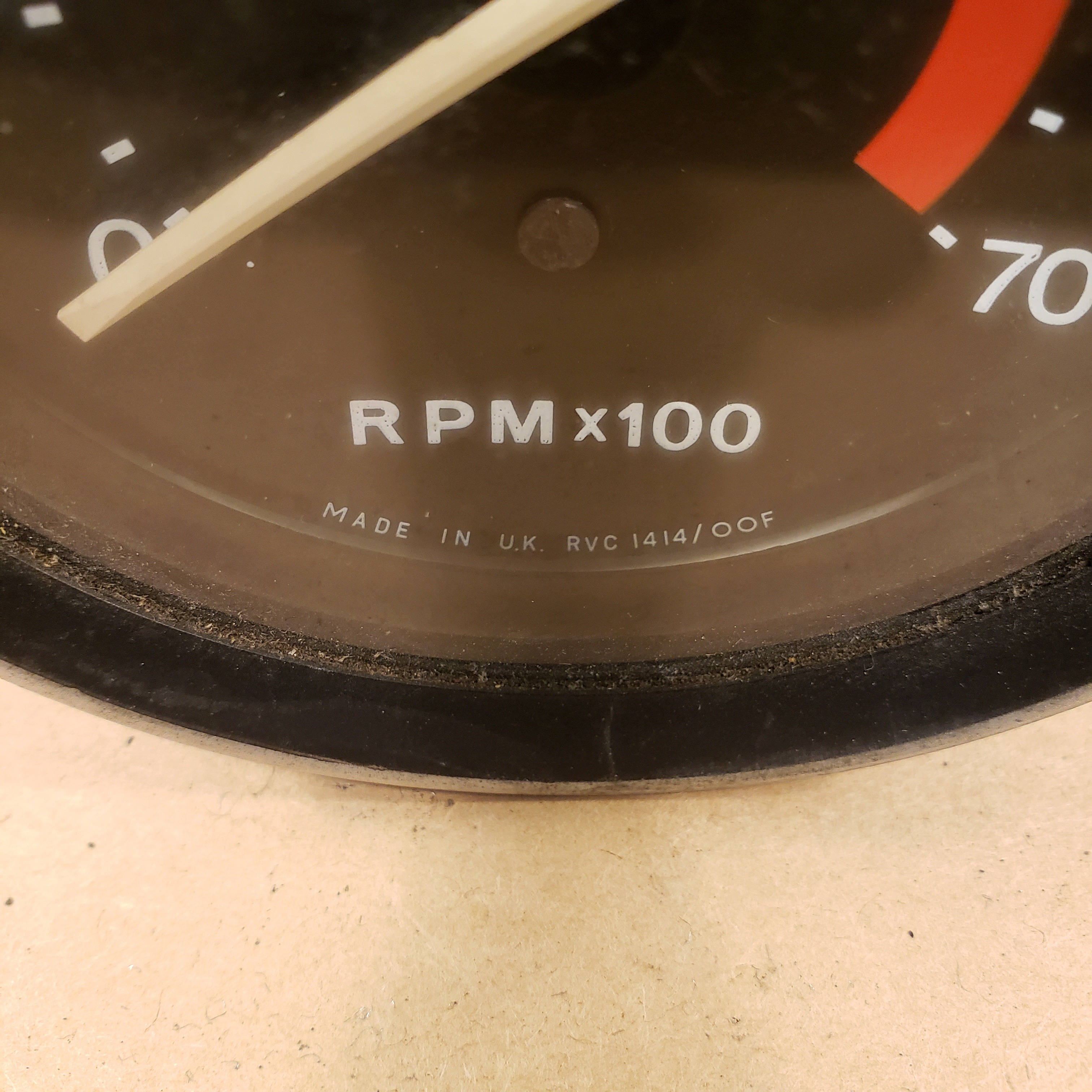 OEM MG Midget 1500 Tachometer RPM x100 Gauge Smiths RVC1414/00F