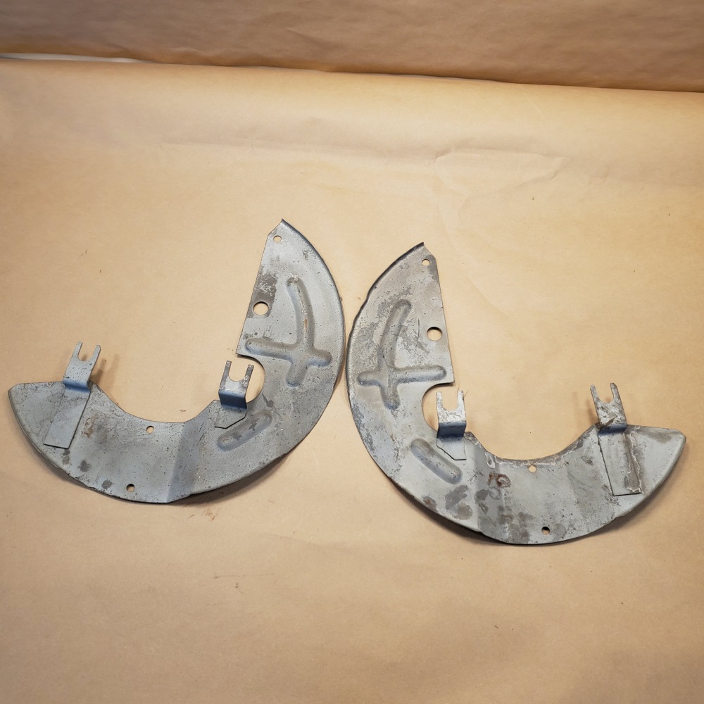 Jaguar XKE EType Series 2 Lower Brake Dust Shield Pair LH and RH Sides