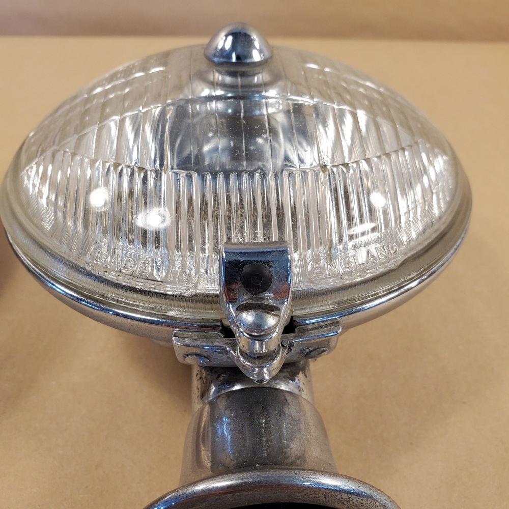 Jaguar XK140 XK150 Lucas Fog Lights SFT 576 with FT576 Lucas Lens OEM